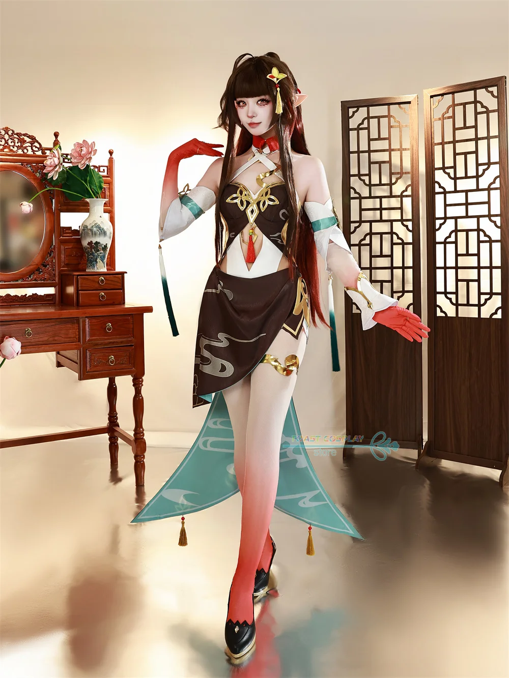 Lingsha Cosplay Game Honkai Star Rail Lingsha Cosplay Costume Anime Carnival Comic Con Animation Prop