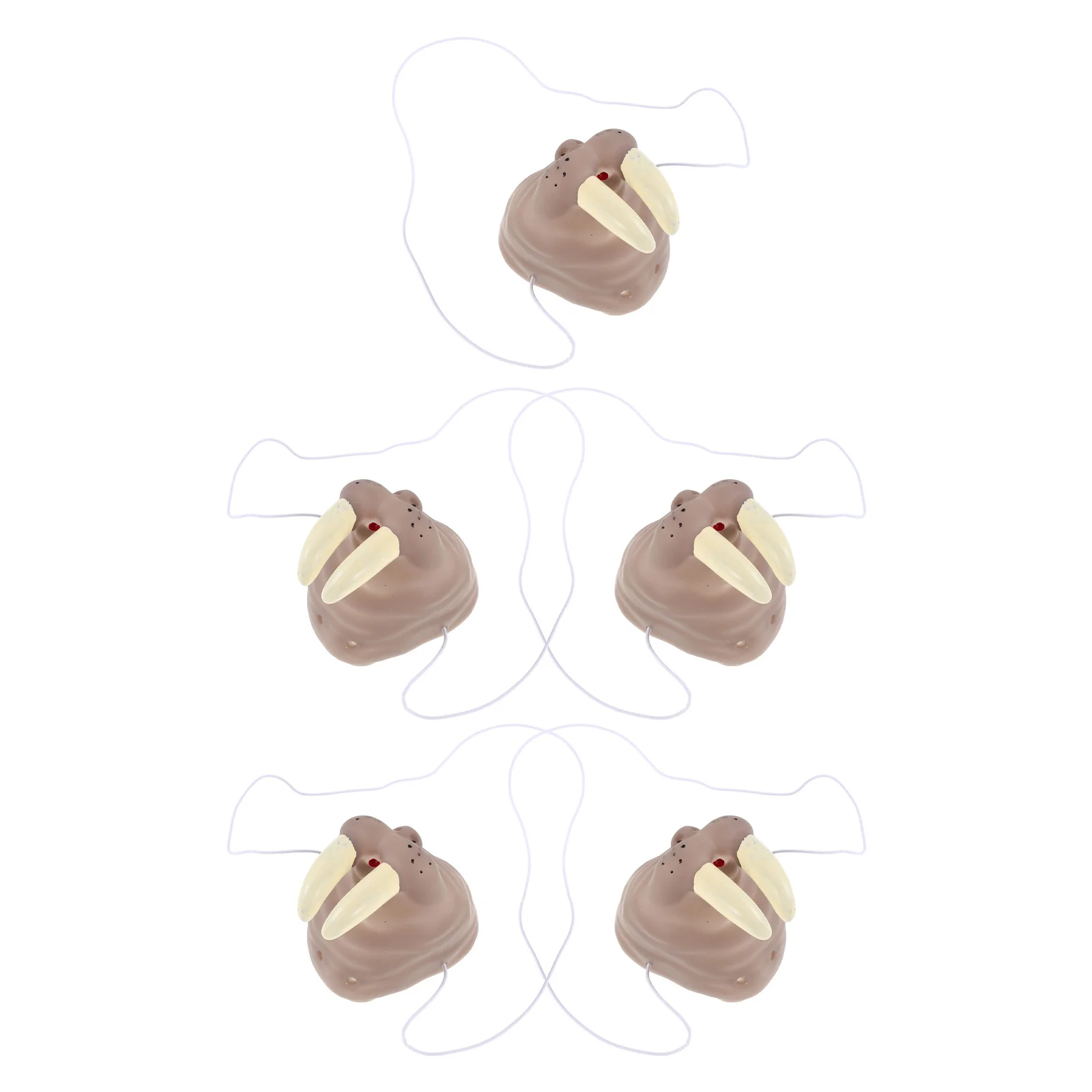 5 stuks gesimuleerde dierenneuskostuum realistisch ontwerp Halloween maskerade kinderen Mardi Gras kostuumaccessoire feestrekwisieten