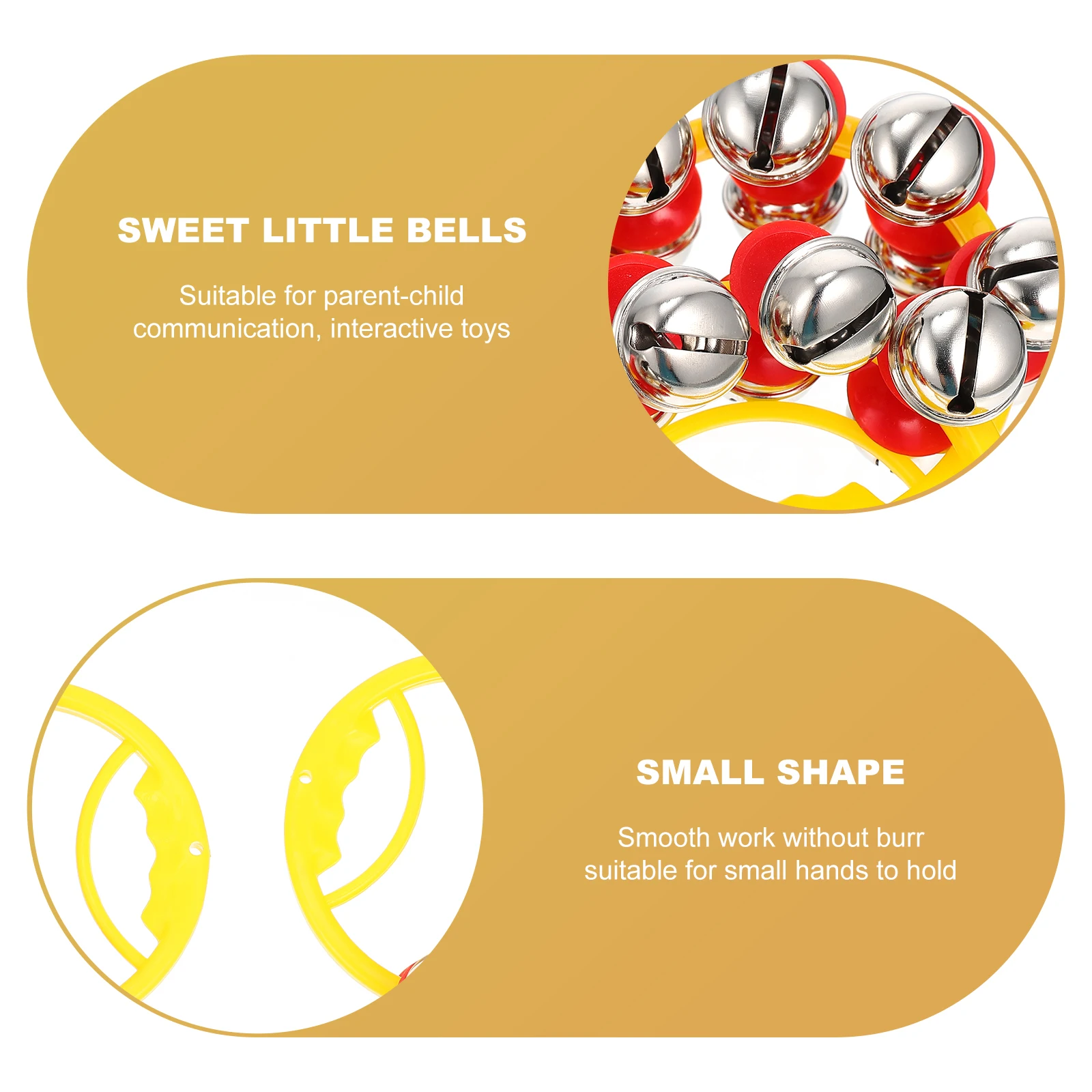 

2 Pcs Hand Bell Assorted Color Bracelet Decorate Wrist Bells Ornament Plastic Handbells Metal Adorable Kids