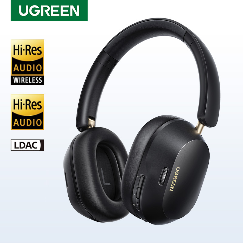  UGREEN Max5c Wireless Bluetooth Headphones ANC 43dB Active Noise Cancellation Hi-Res LDAC 75H Spatial Audio Earphones Headset 