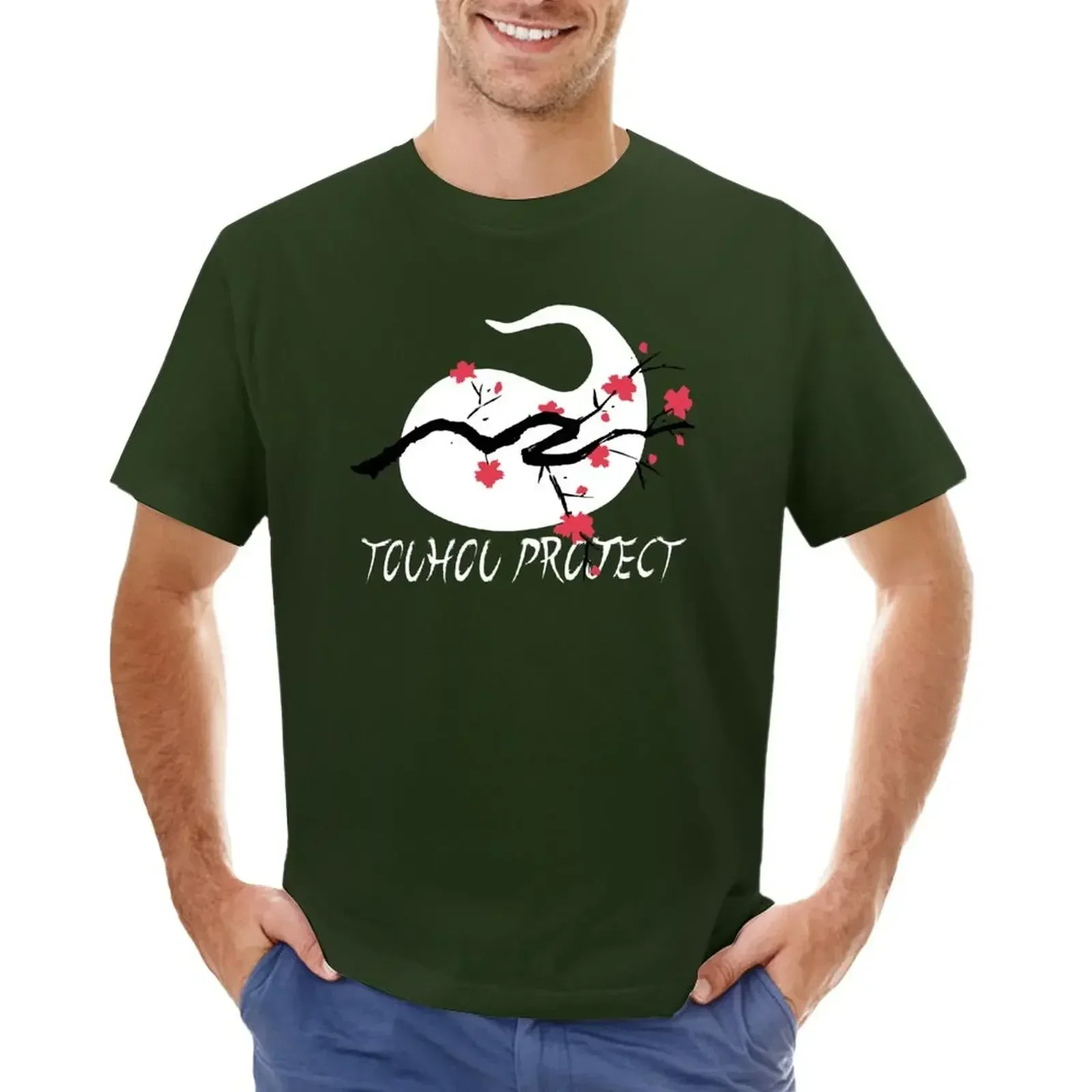 Tees Plus Sizes Short Sleeve Tee Men Touhou Project - Perfect Cherry Blossom - Youmu T-shirt Men Clothing 2024 Funny Summer