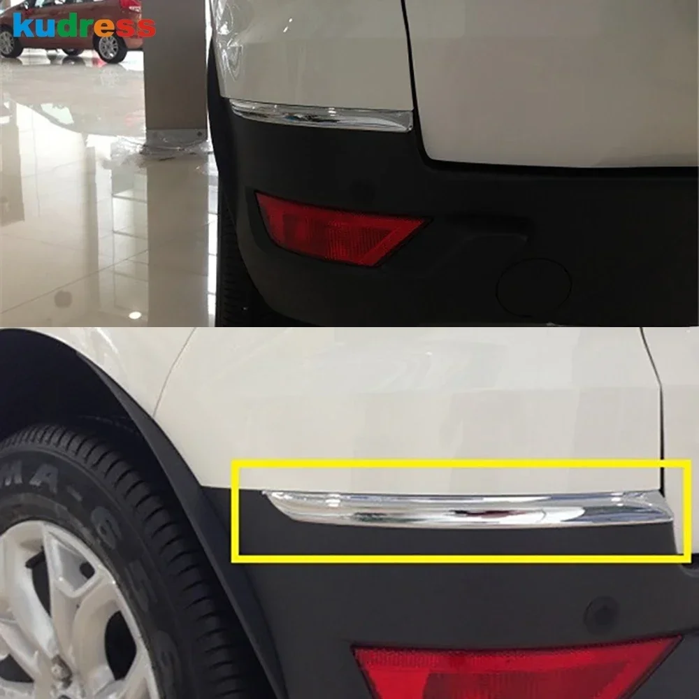 Rear Bumper Corner Cover Trim For Ford EcoSport 2013 2014 2015 2016 Chrome Car Tail Anti-collision Protector Strip Accessories