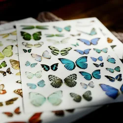 3 Sheets Vintage Butterfly Bird Wing RUB ON Transfer Stickers Junk Journal Planner Plant Stickers Album Scrapbooking Material