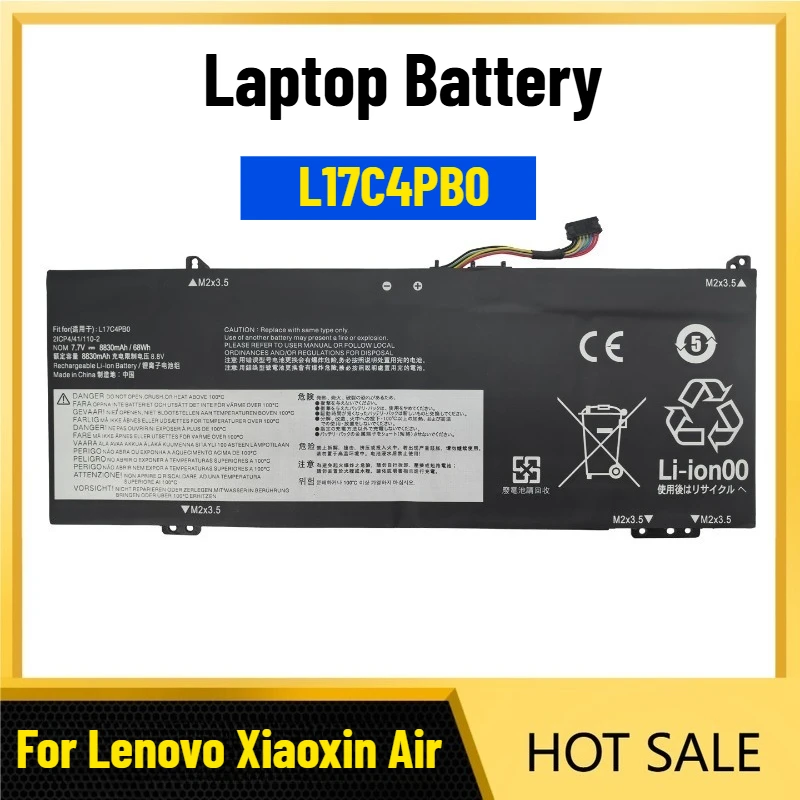 

Laptop Battery for Lenovo Xiaoxin Air 14IWL 15IWL 15ARR/IKBR L17C4PB0