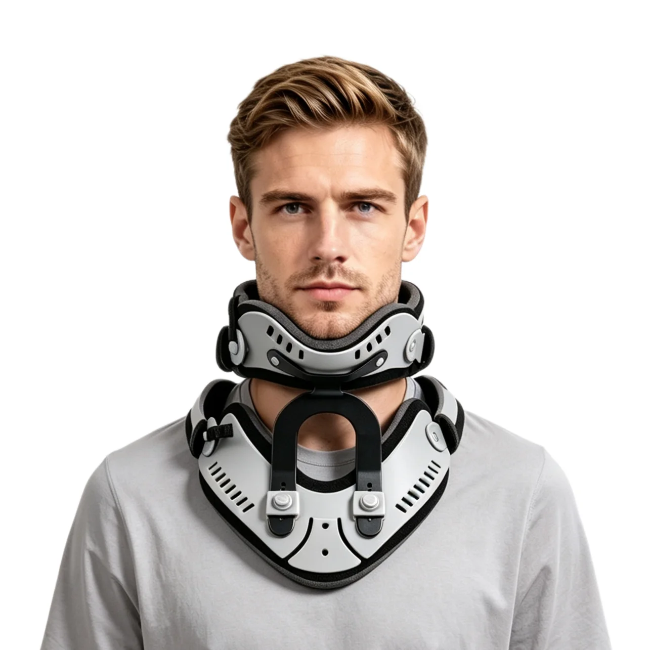 Cervical Traction Device,Neck Brace Support Stretcher for Pain Relief,Adjustable Lightweight Spine Decompression