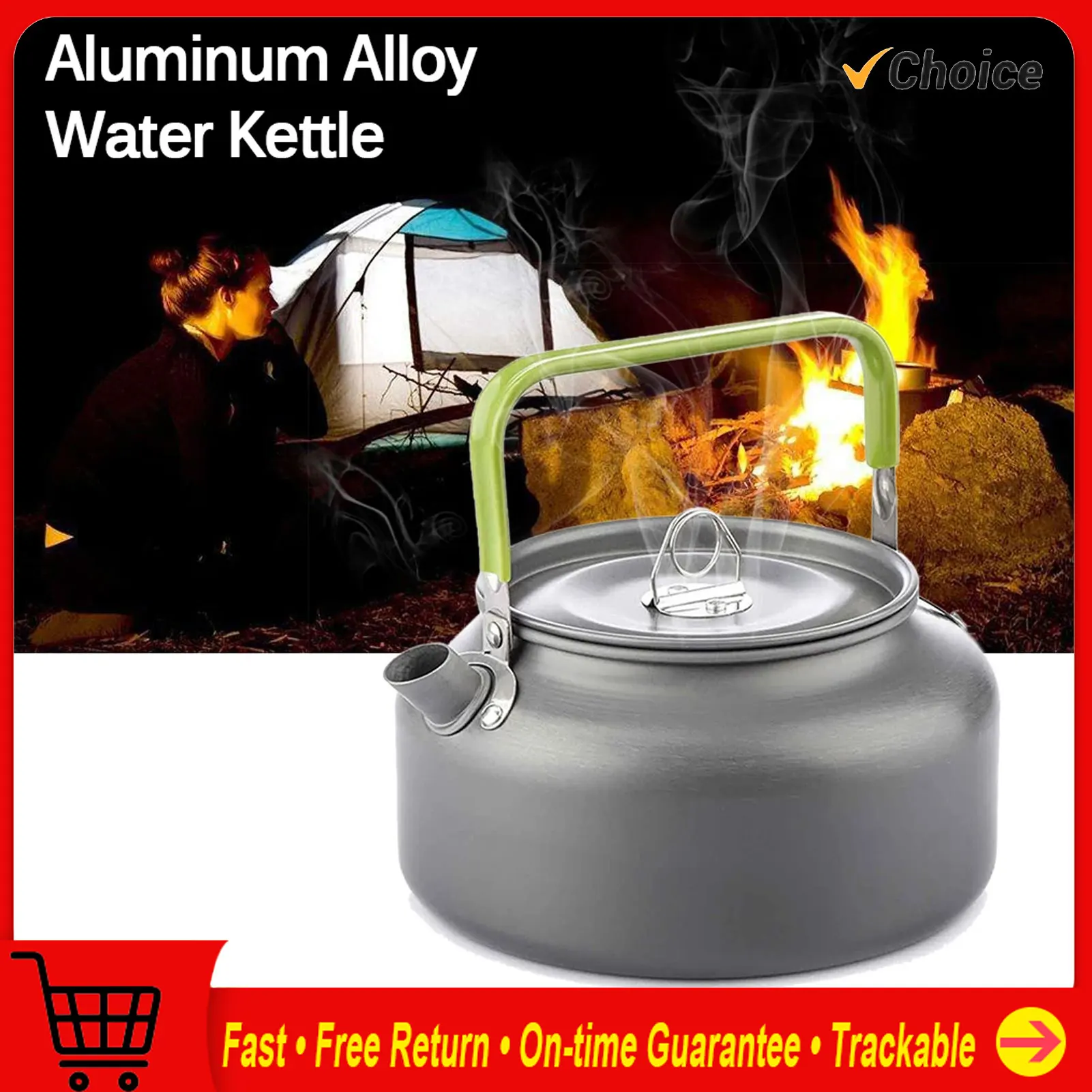 0.8L/1.2L/1.8L التخييم في الهواء الطلق غلاية الألومنيوم براد شاي إبريق قهوة مع حقيبة حمل غلاية التخييم براد شاي غلاية في الهواء الطلق #1