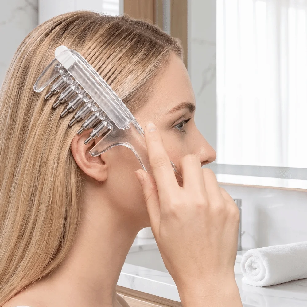 Multi-Function Mini Portable Head Applicator Anti-Frizz Hair Care Hair Firming Applicator Anti-Static Scalp Nourish