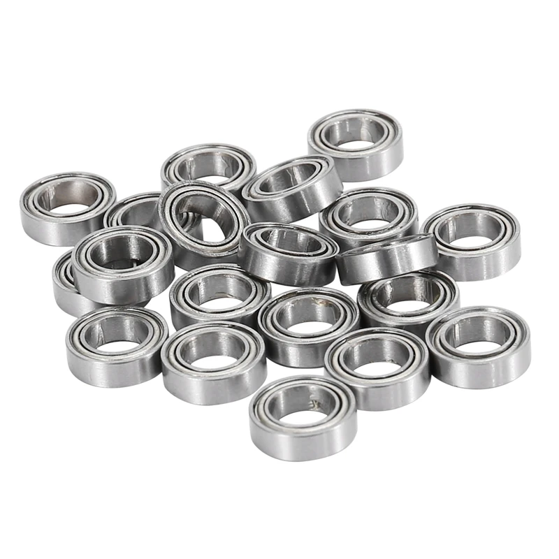 20Pcs MR106-ZZ Bearing 6 X 10 X 3Mm Metal Shielded Ball Bearing Pre-Lubricated With Grease Radial Ball Bearing