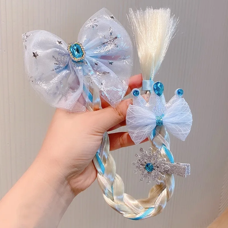 Children's hair clip, ice and snow fantasy hair accessory, little girl, Princess Elsa, headdress, hair clip, princess butterfly