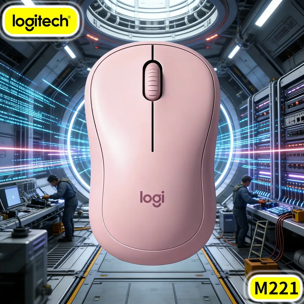Logitech M221 Quiet Mouse 2.4G Light Weight Contoured Hand Grip For Office Desktop Notebook Laptop PC Daily Working Tasks