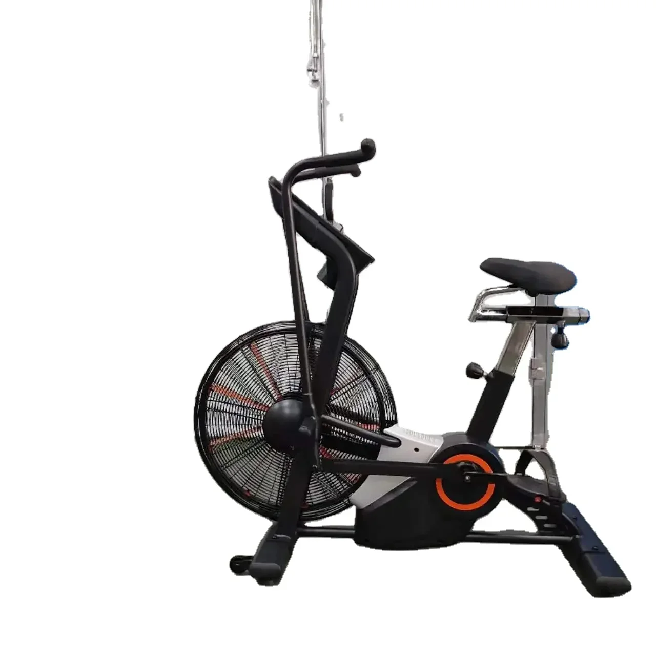 Adjustable Resistance Stationary Air Bike - Ideal for Cardio Workout and Strength Training