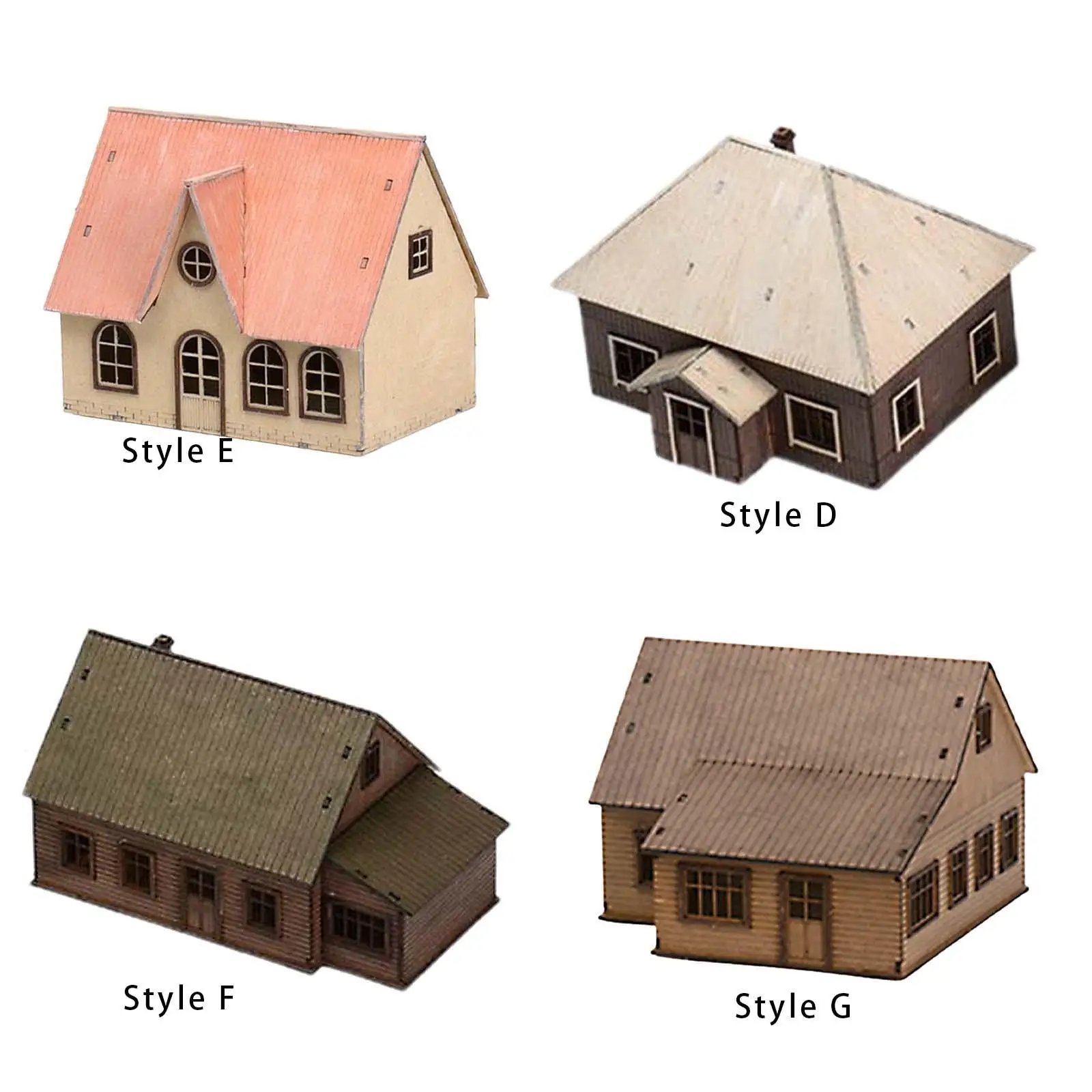 1/72 Miniatuur Houten Europees Herenhuis Indeling Landschap voor Zandtafel