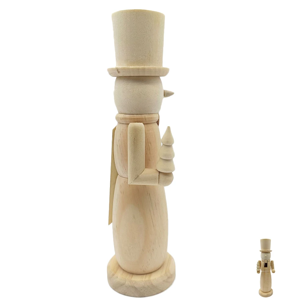 

DIY Blank Nutcracker Figures Unfinished Wooden Christmas Decoration Xmas Ornament Holiday Home Decor Nutcracker Figures