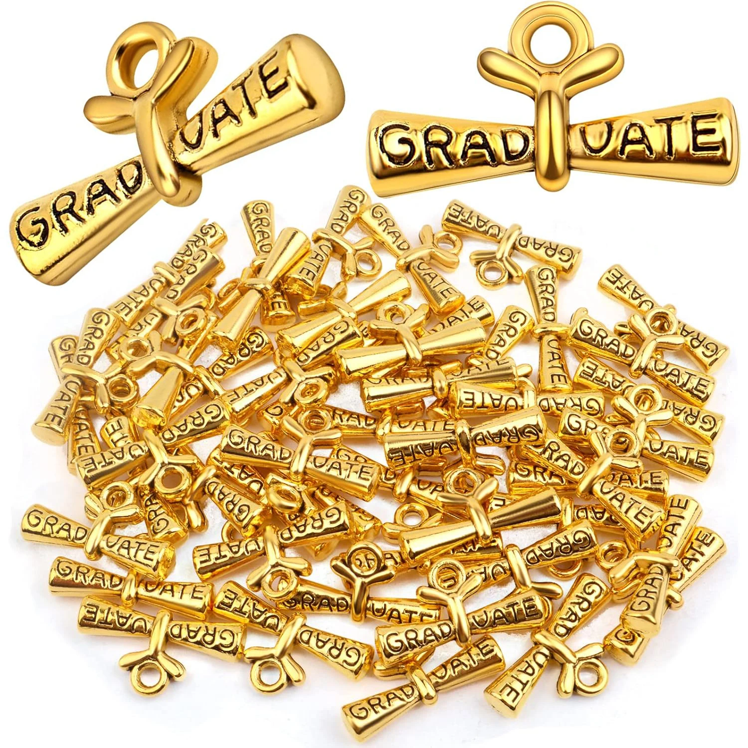 

50 шт. подвесок-шармов из сплава для выпускников, в форме диплома, для изготовления ювелирных изделий, цепочек, ожерелий, браслетов, 2022 год