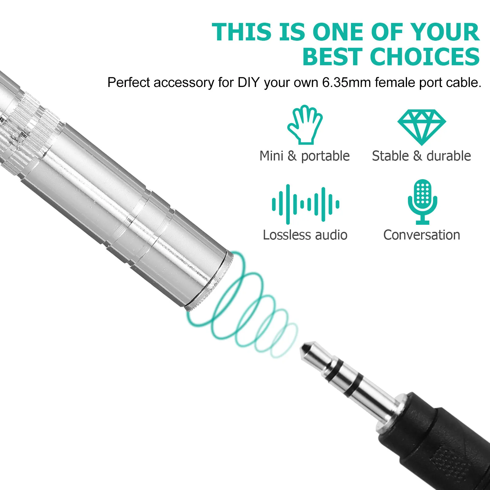 4Pcs 6.35Mm Solder …
