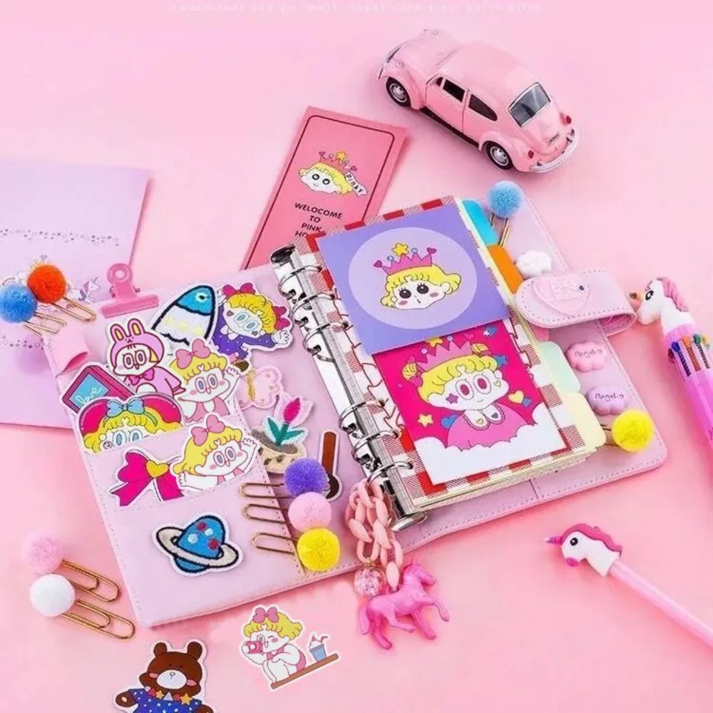 

Скетчбук, милый карманный планировщик, сделай сам, Kawaii a6 блокноты, кожаный блокнот с листьями