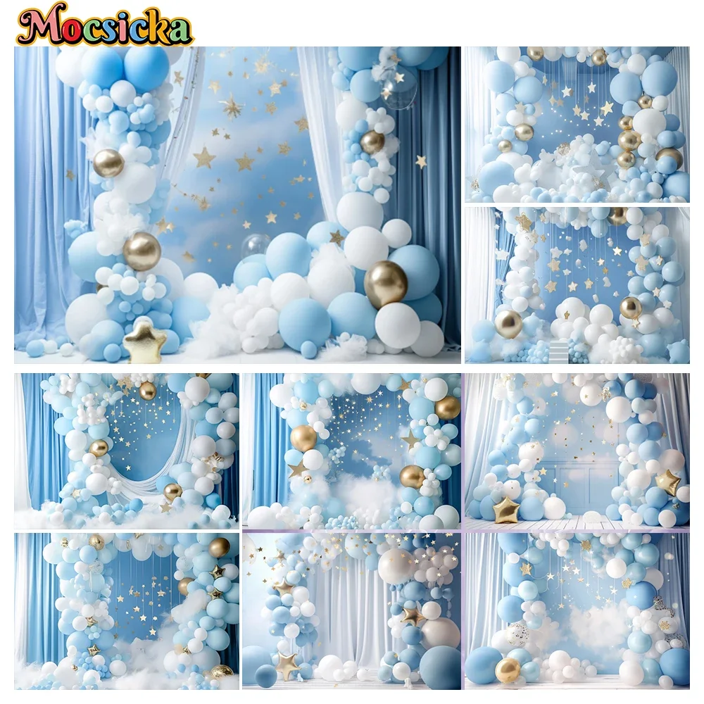 

Mocsicka Baby Shower Photography Backgrounds Balloons Holiday Birthday Party Babies Children People Photo Backdrops Studio