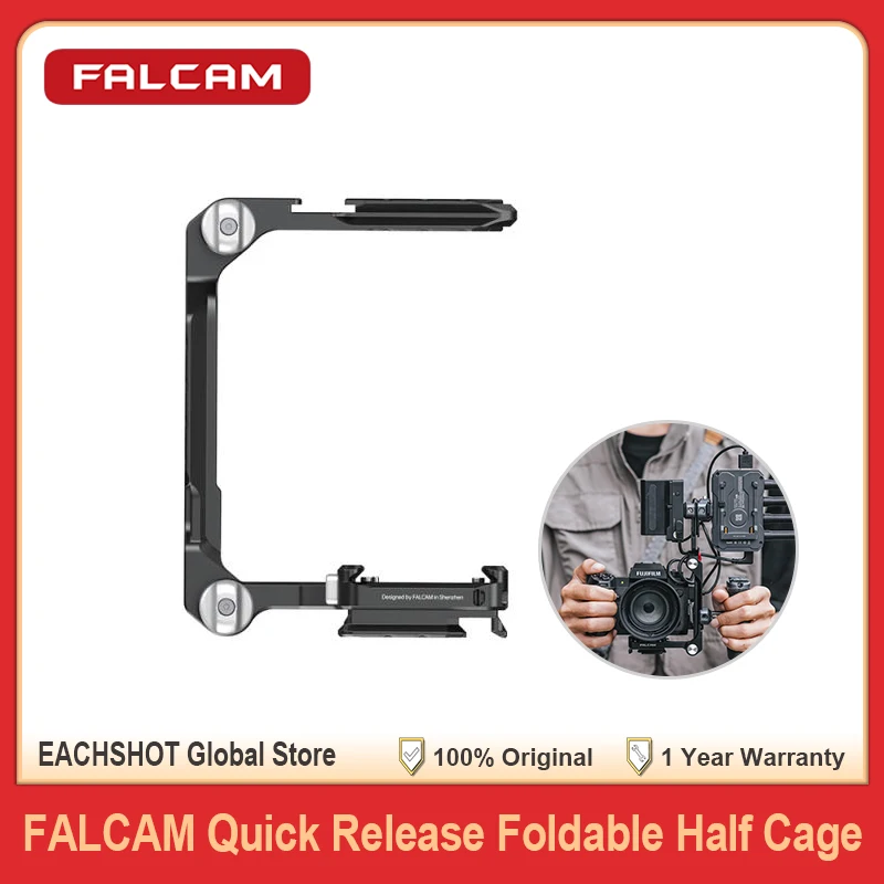 FALCAM F22&F38&F50 Quick Release Foldable Half Cage with Anti-mistouch Design for Sony Nikon Canon Fujifilm Olympus Lumix Camera