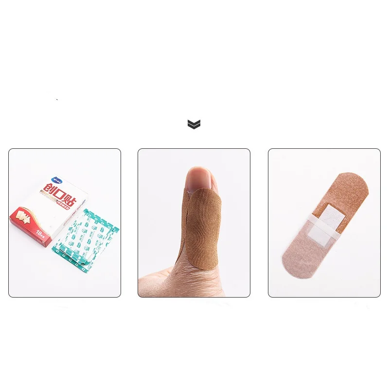 Atadura respirável de primeiros socorros para adultos e crianças, alta elasticidade, bandaid de emergência, remendo de pasta hemostática ao ar livre, 18 peças por conjunto