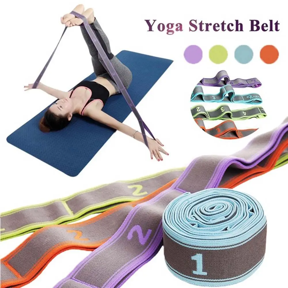 

Dance Professional Elastic Strap Nylon Exercise Multi Loops Pilates Stretch Rope Tension Band Yoga Belt