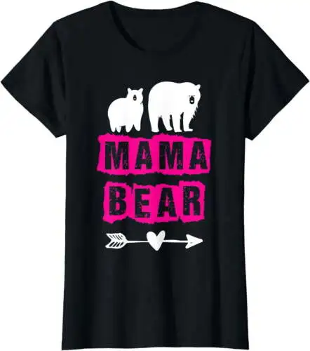 Camiseta con estampado de oso de mamá para mujer