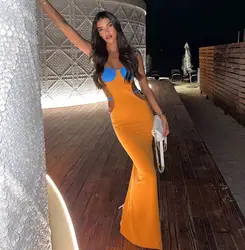 High Quality 3 Colors Women Sleeveless Sexy Sequined Hollow Out Bodycon Long Rayon Bandage Fashion Cocktail Birthday Maxi Dress