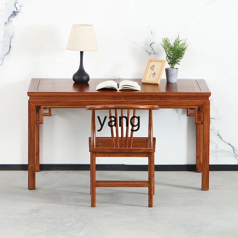 

LMM New Chinese All-Log Desk Household Calligraphy Painting Case Desk Study Computer Desk