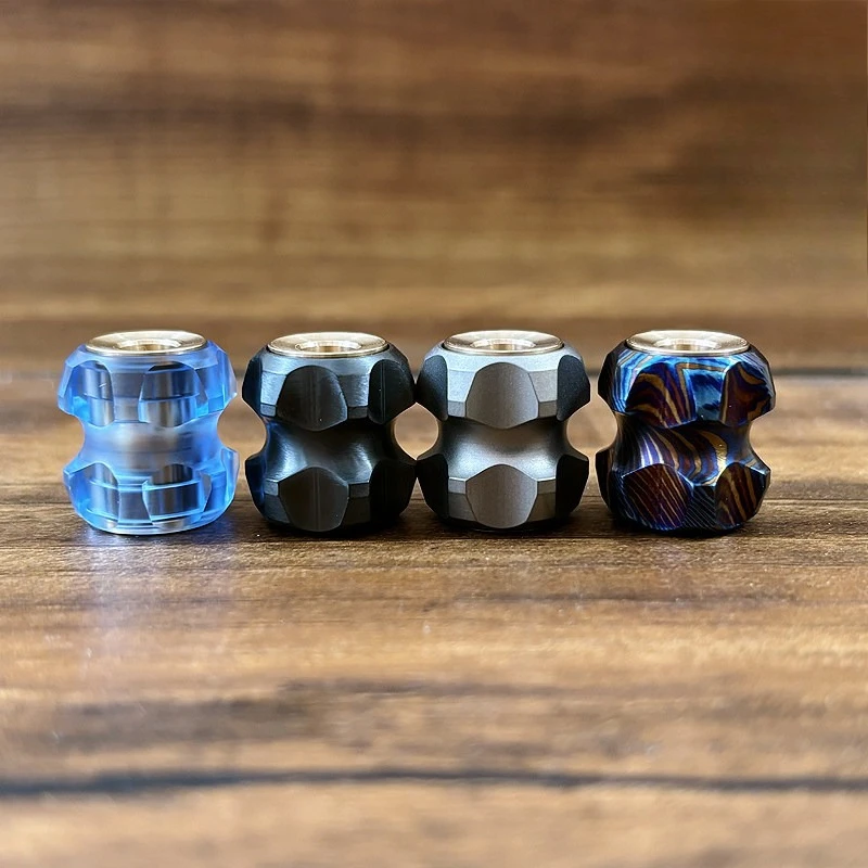 Mecha Melon Rib EDC Fidget Spinner Pendant Slingshot Flashlight Charm DIY Paracord Knife Lanyard Bead Stress Relief Toy Parts