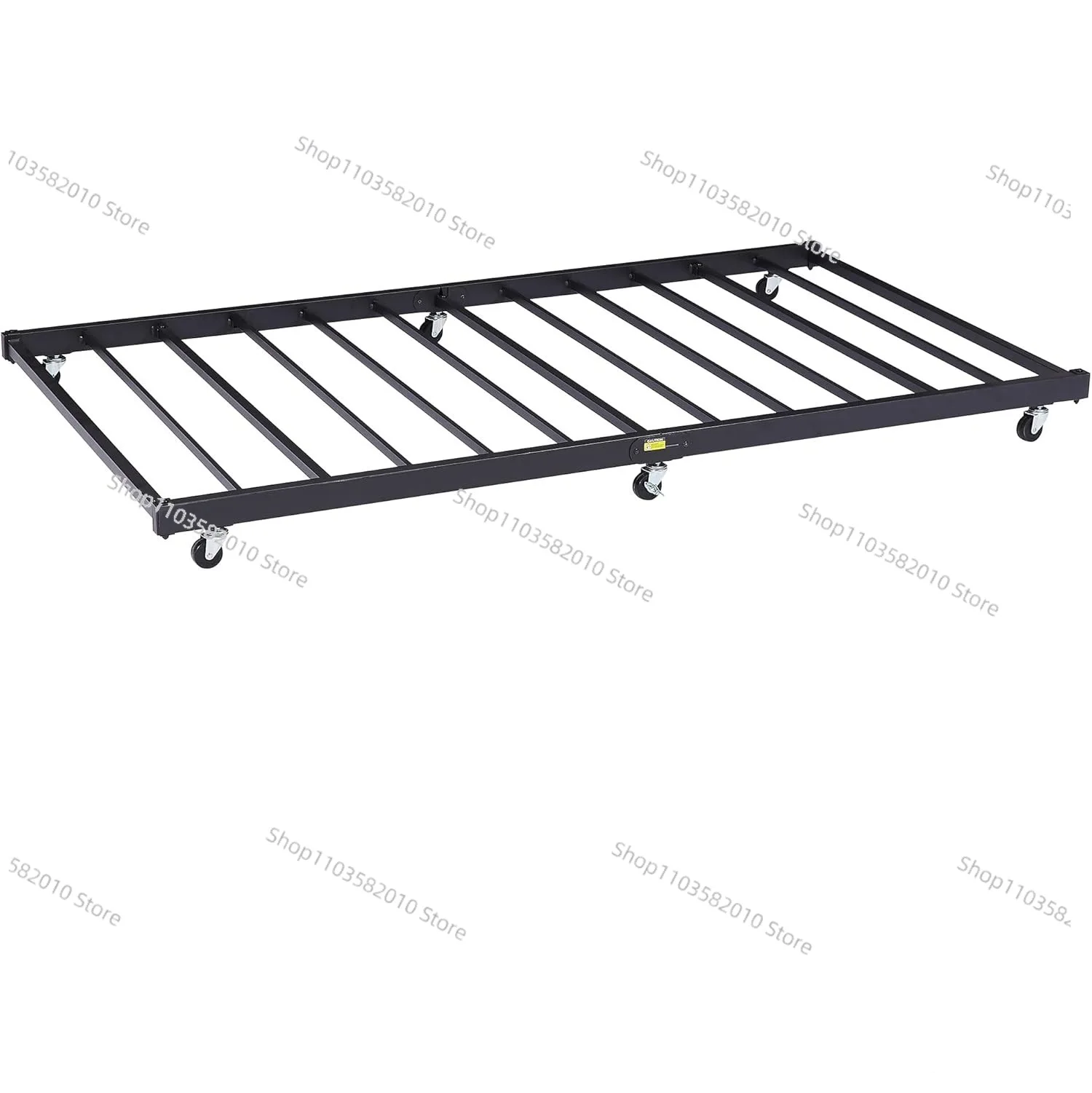 Double wheel bed frame/launch/enhanced and upgraded metal slat support with locking casters