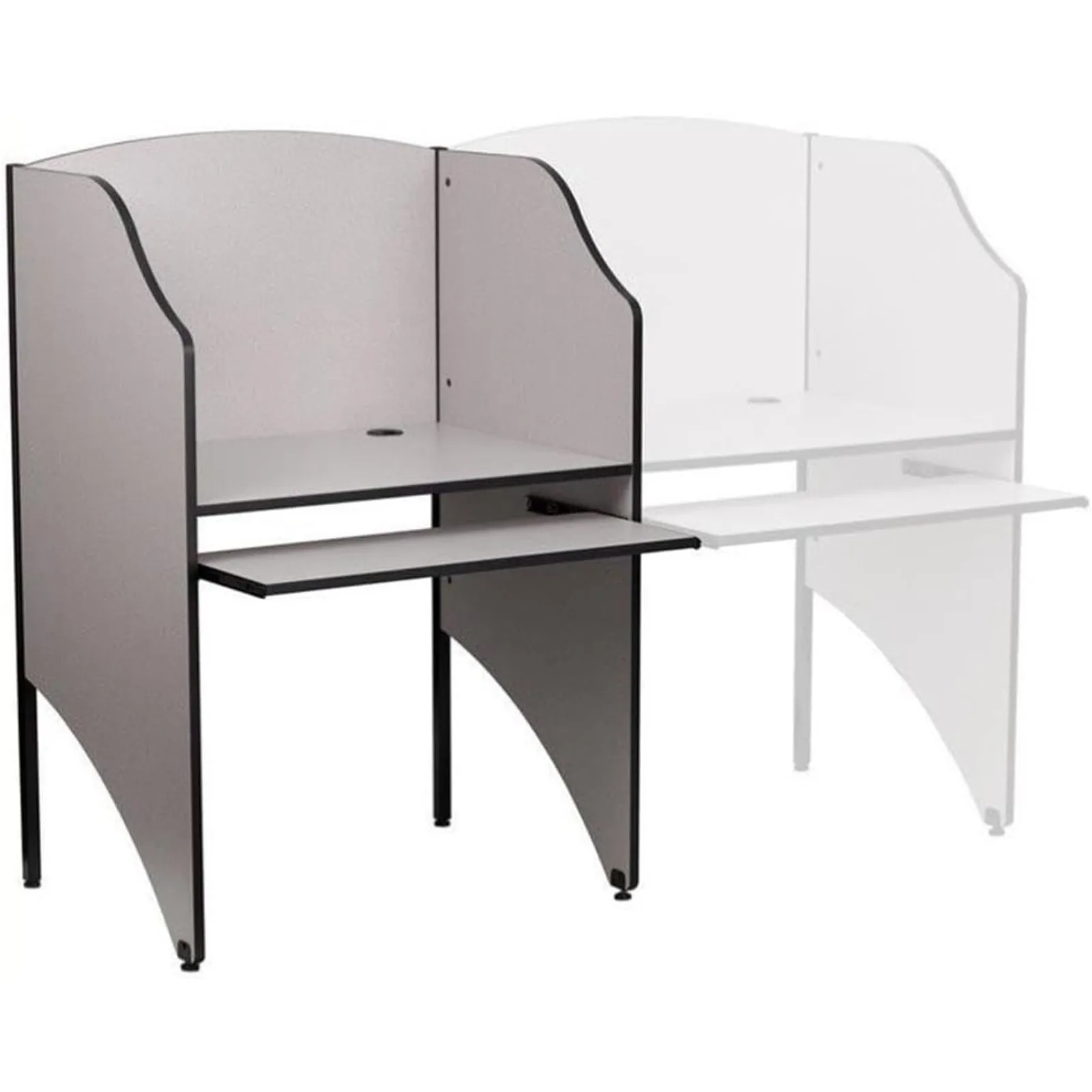 US Kevin Starter Student Study Carrel for Testing Centers and Classrooms, Starter Study Carrel Unit/Private Student Testing Desk