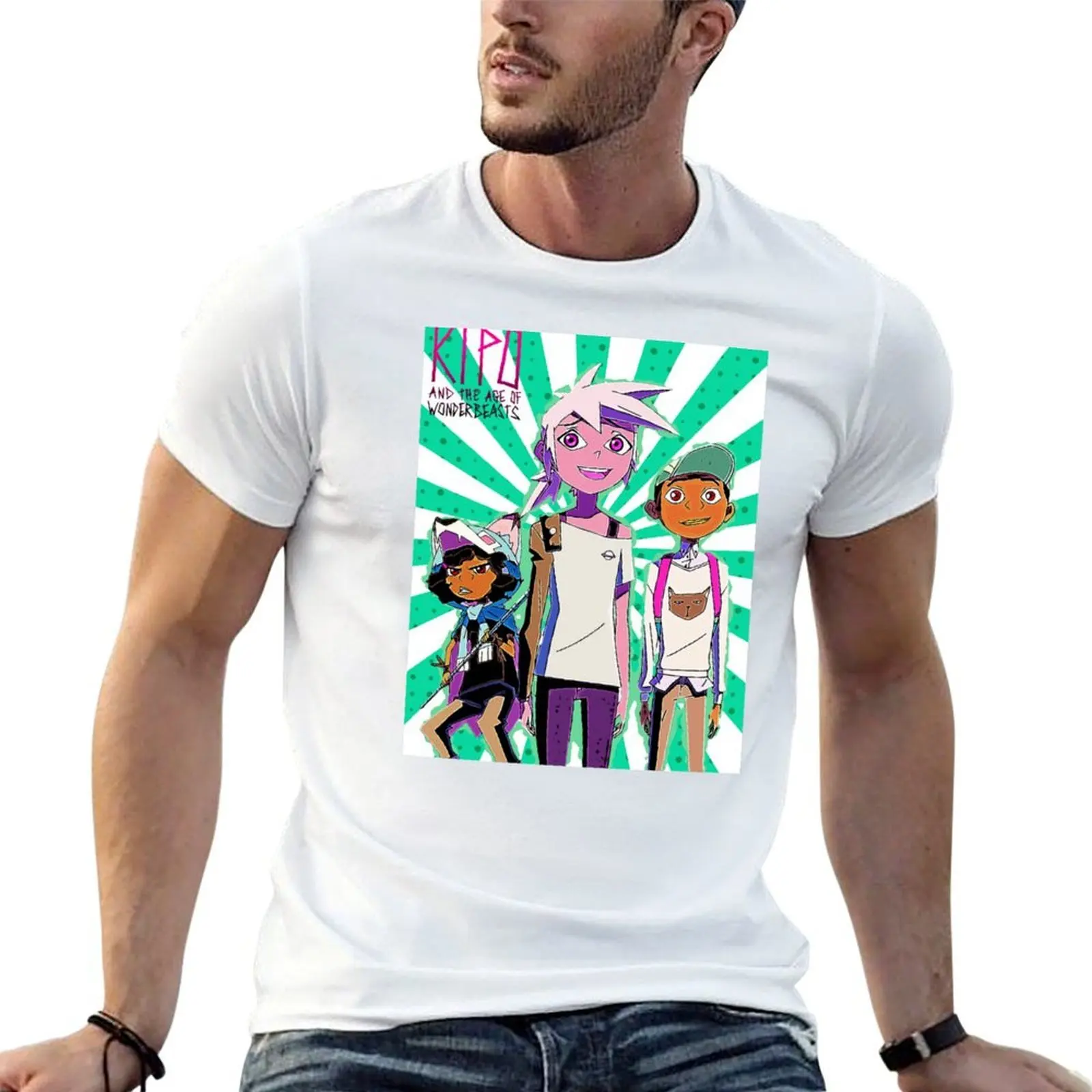 kipo and the age of wonderbeasts retro T-Shirt plus size tops Aesthetic clothing mens t shirt graphic