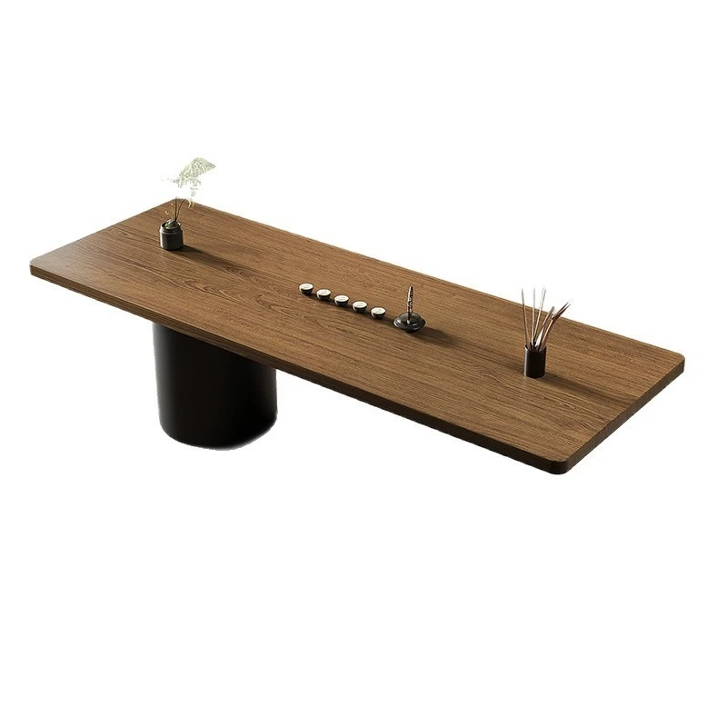 

Solid wood tea table tray integrated table and chair combination modern simple household kung fu large board