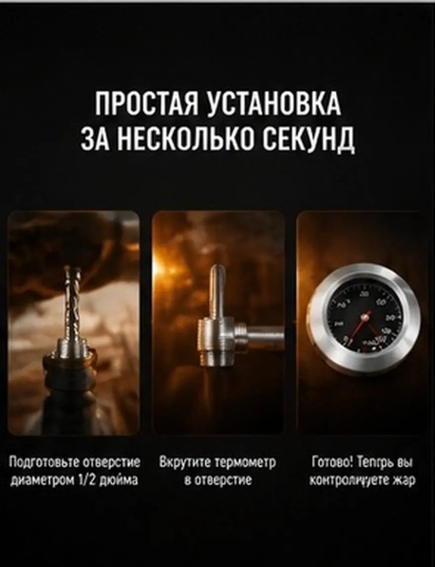 Large Dial Stainless Steel Oven Thermometer Bbq Temperature Gauge for Grill Smoker Perfect Readability Waterproof Red Pointer