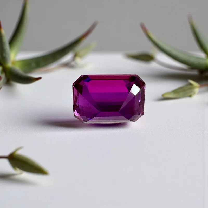 Purpurrote Smaragde im Schliff, lose Edelsteine, im Labor gezüchteter Saphir 1,25 Karat, zertifiziert, natürliche AAAAA-Qualität, Schmuckstück – Detail 2