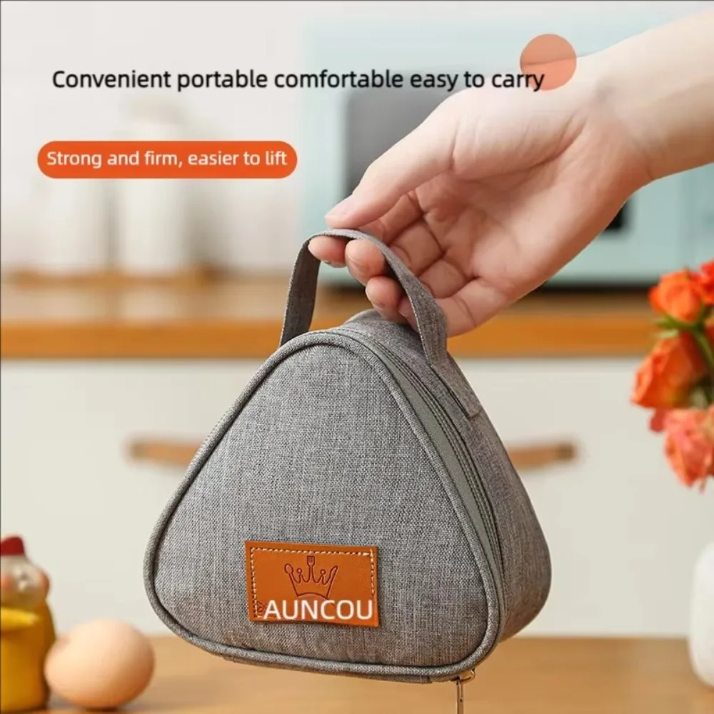High Quality Portable Triangular Insulation Bag Aluminum Foil Mini Student Rice Ball Bag Durable Lunch Box