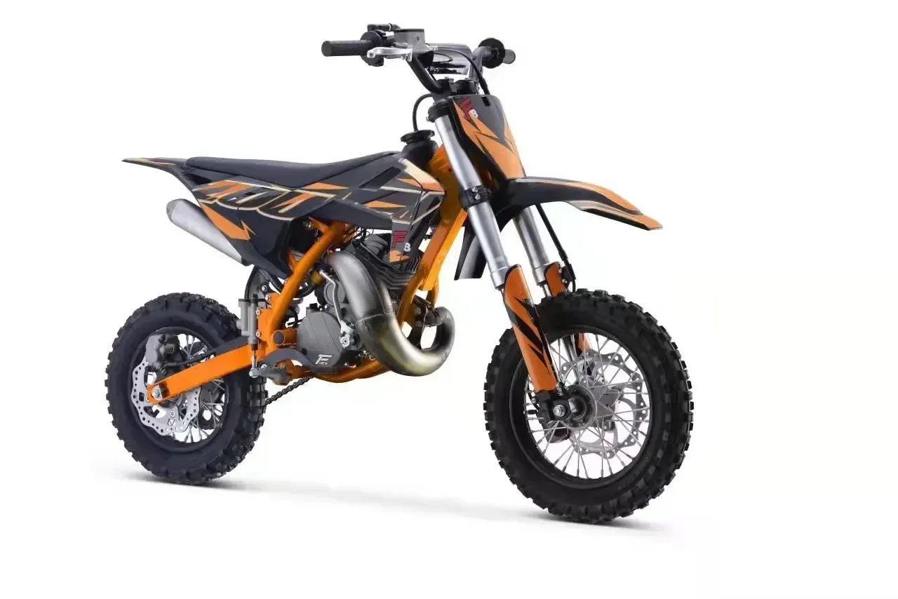 Vélo tout-terrain à refroidissement par air avec frein à disque, moto à démarrage électrique à 2 temps, vélo de fosse croisé pour enfant, 50cc, D343