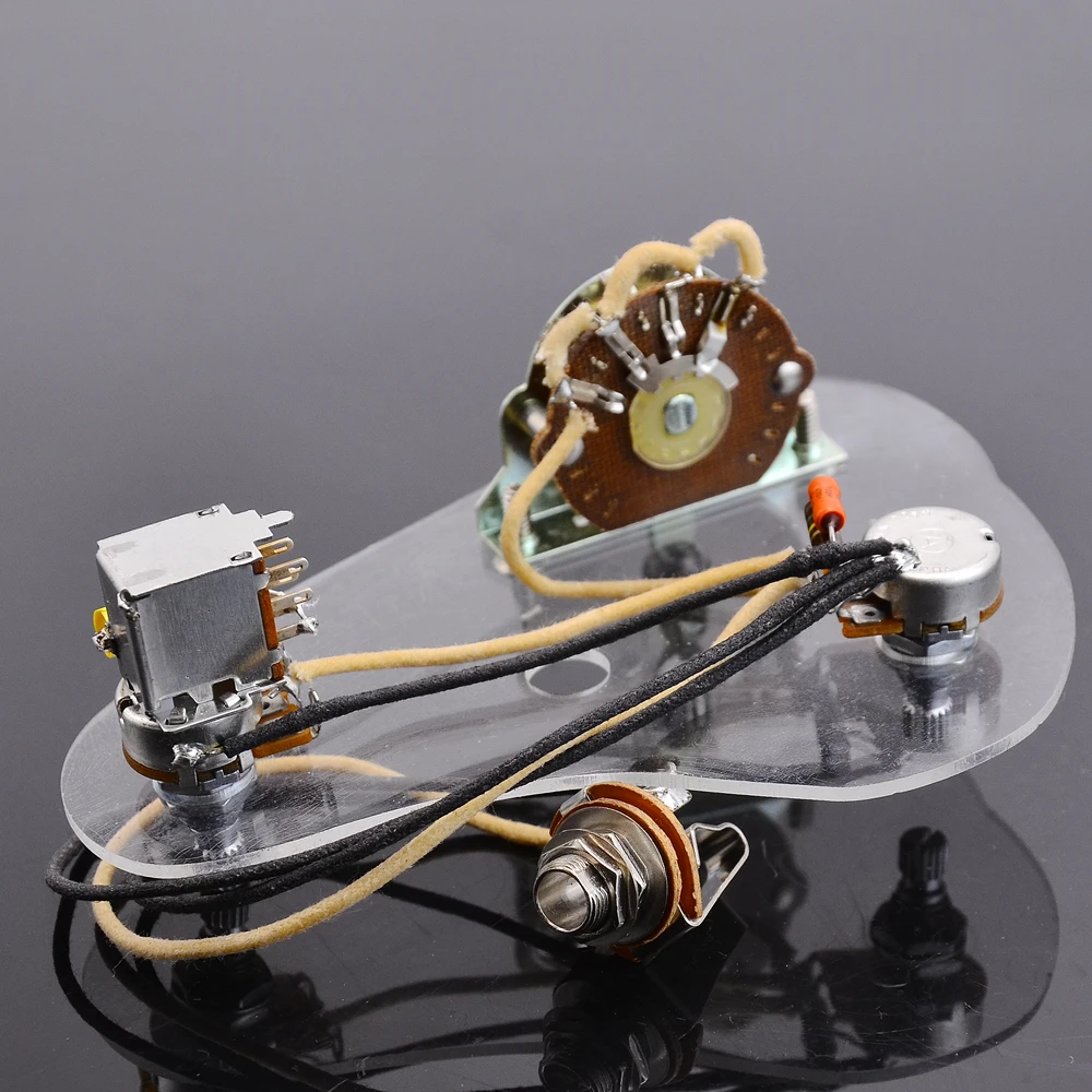 Arnés de cableado de pastilla HH para guitarra eléctrica B500K Alpha Pot + A500K Push Pull Pot + interruptor de 3 vías + Jack