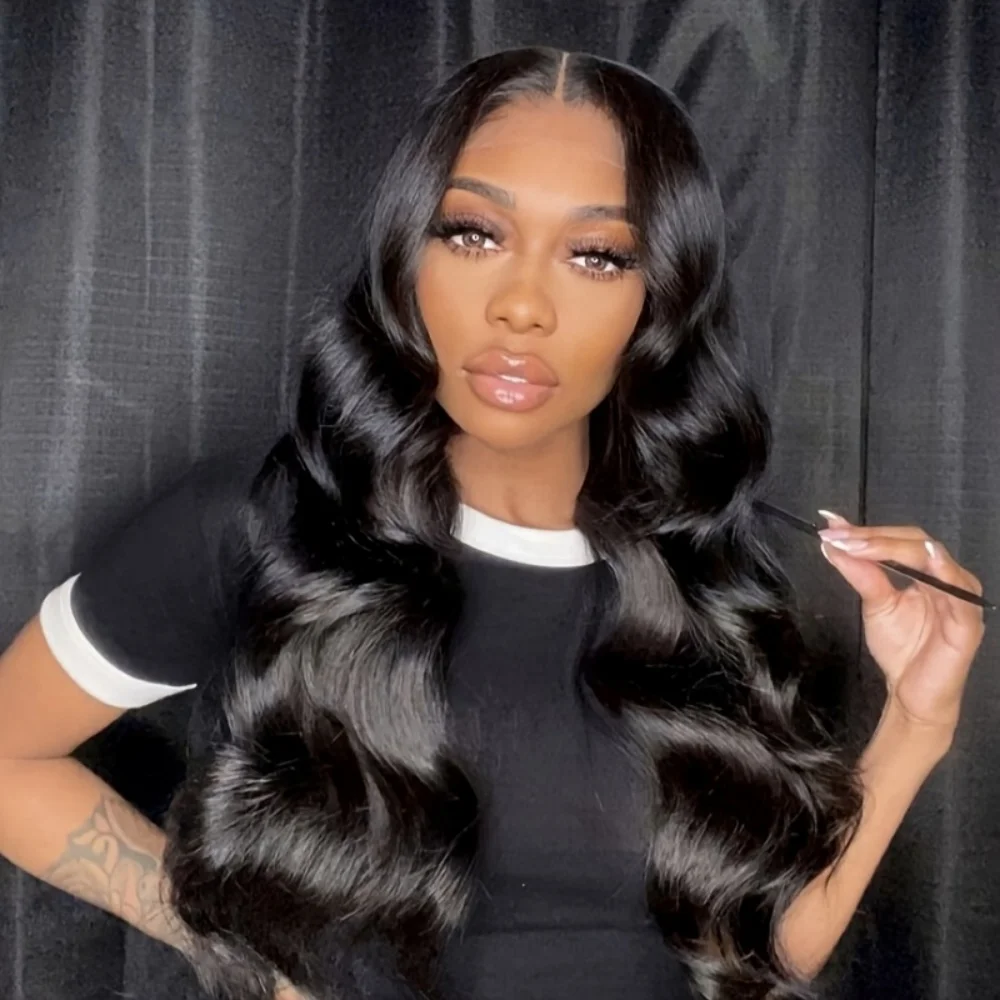 Body Wave Kanten Voorkant Pruiken Echt haar 250% Haardichtheid 13x4 13x6 HD Kanten frontale pruik Echt haar Voorgeplukt  Braziliaanse menselijke pruiken - afbeelding 2