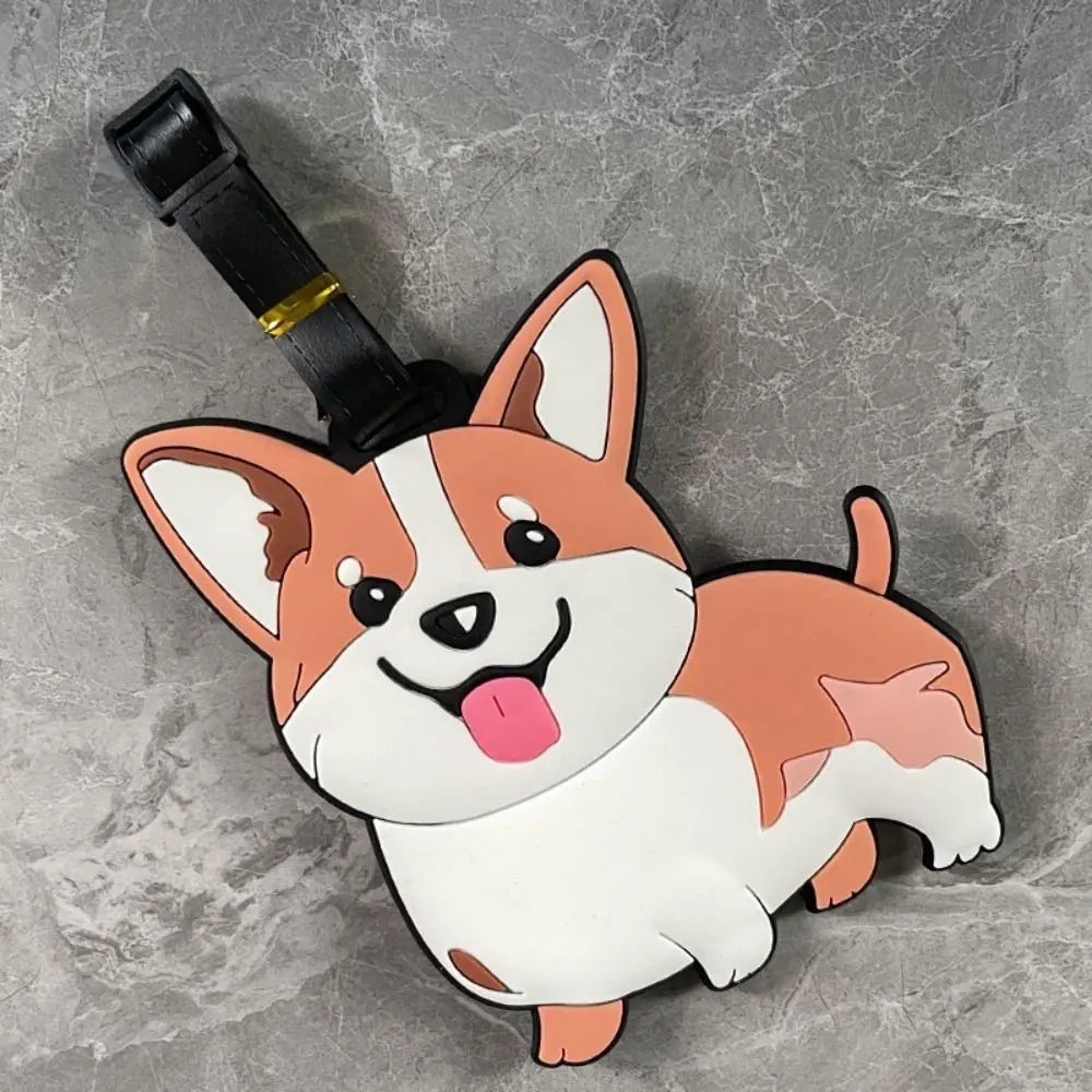 Cute PVC Luggage Tag Cartoon Airplane Buckle Luggage Label Thickened Anti-Loss Design Luggage ID Tag For Suitcase