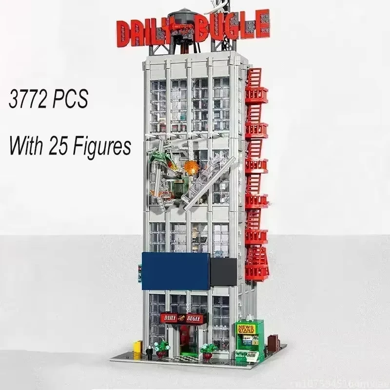 82cm Daily Horn Building Movie Surrounding Street View Building Model Small Particle High Difficulty Assembly Collection Blocks