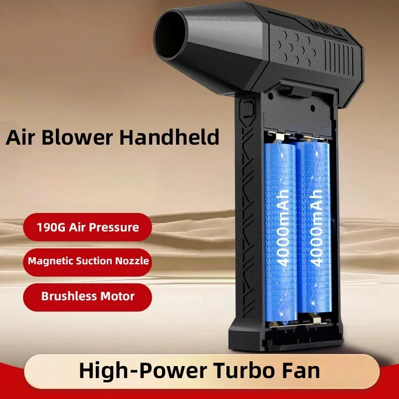 

2026 Air Blower Handheld 130000RPM Turbo High Power Jet Fan Brushless Motor Variable Speed Dust Blower Cleaning Tool Air Duster