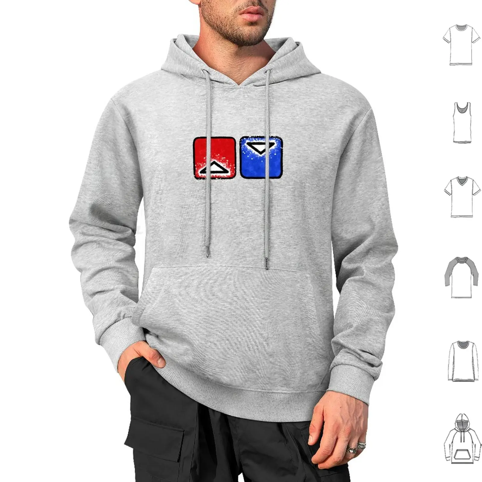 Beat Saber Splash Art Hoodie cotton Long Sleeve Beat Saber Beat Saber Cubes Blue Red Vr Virtual Reality Steam Blocks Sabre