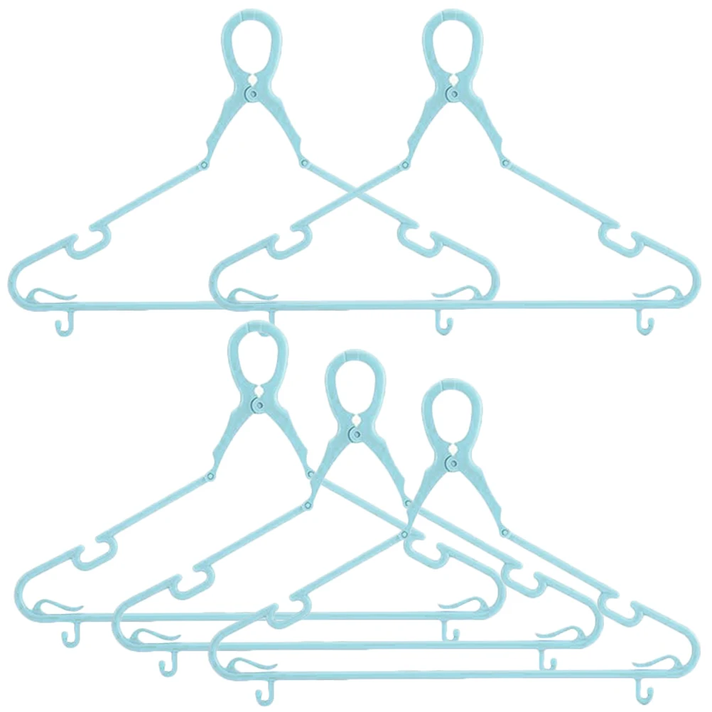 

5Pcs Multi-Function Hangers Strong Plastic Hangers with Hooks and Clips for Towels Pants Shirts Home Wardrobe Organizer