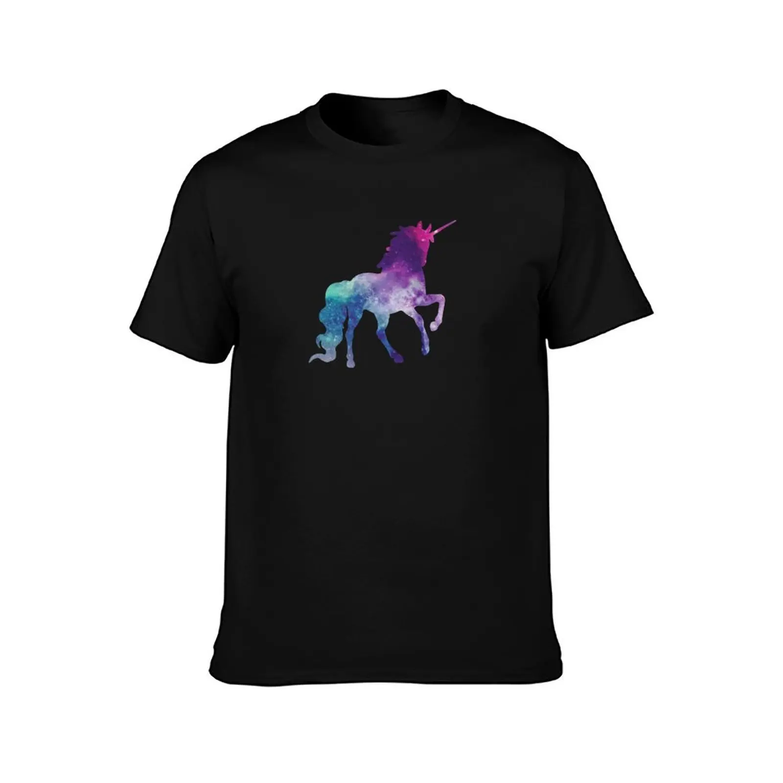 Fancy Galaxy Unicorn T-Shirt Soft Basic Cotton Short Sleeve Tee T-Shirt