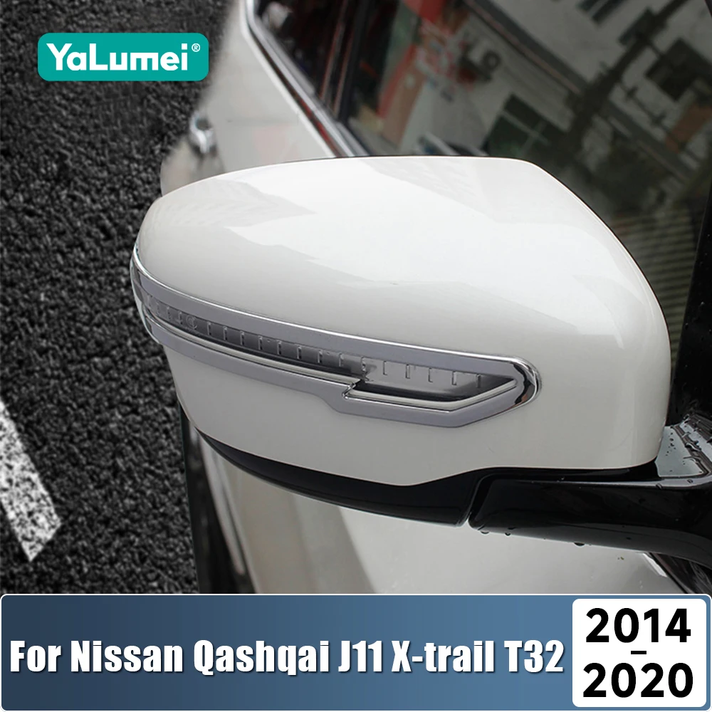 Für Nissan Qashqai J11 X-trail Xtrail T32 2014 2015 2016 2017 02018 2019 2020 ABS Auto Rückspiegel Abdeckung trim Streifen Aufkleber