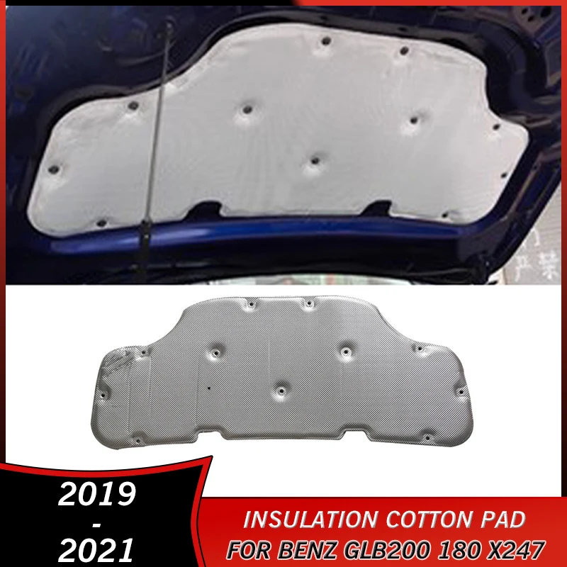 

2019-2021 Engine Soundproof Heat Insulation Cotton Pad for Mercedes Benz GLB200 180 X247 2019 2020 2021 Accessories Sound Mat