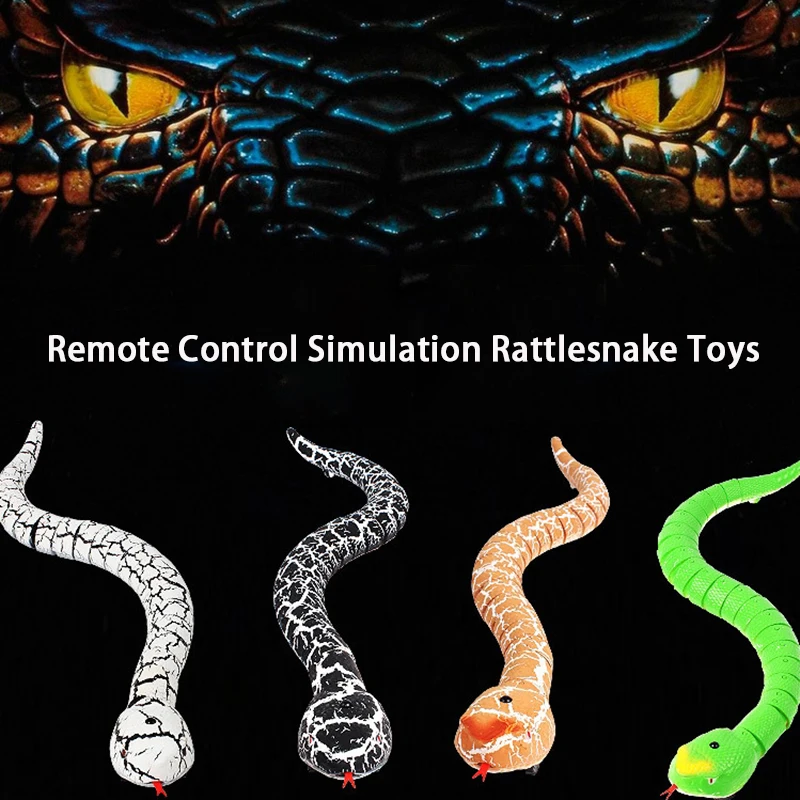 Fun Simulated Viper Trick Terrify Mischief Toys Realistic Remote Control Snake RC Animal Scary Toy For Halloween Children Gift