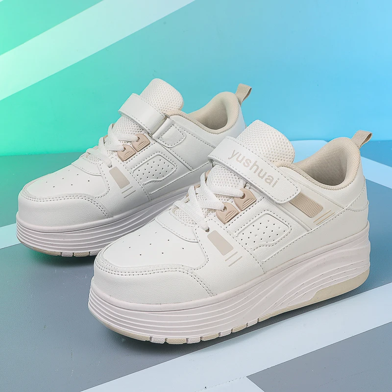 

Детская летающая обувь: 4 выдвижных колеса, прочная и легкая.