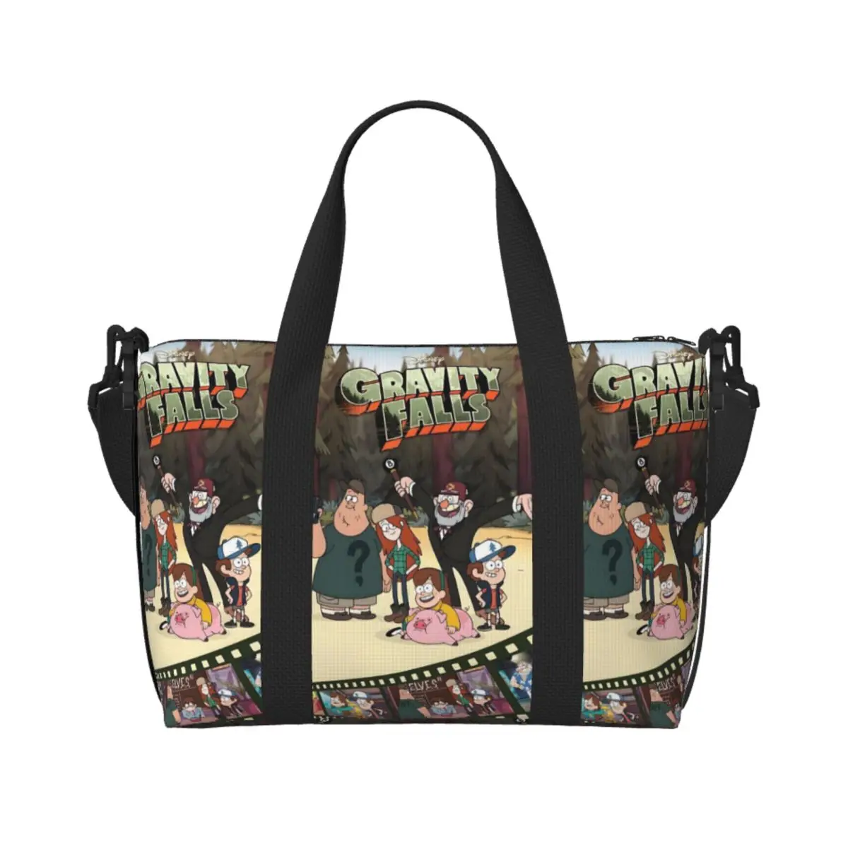 

Custom Large Fasionable Film Gravity Falls Tote Bag Women Classical Printing Shopper Shoulder Gym Beach Travel Bag
