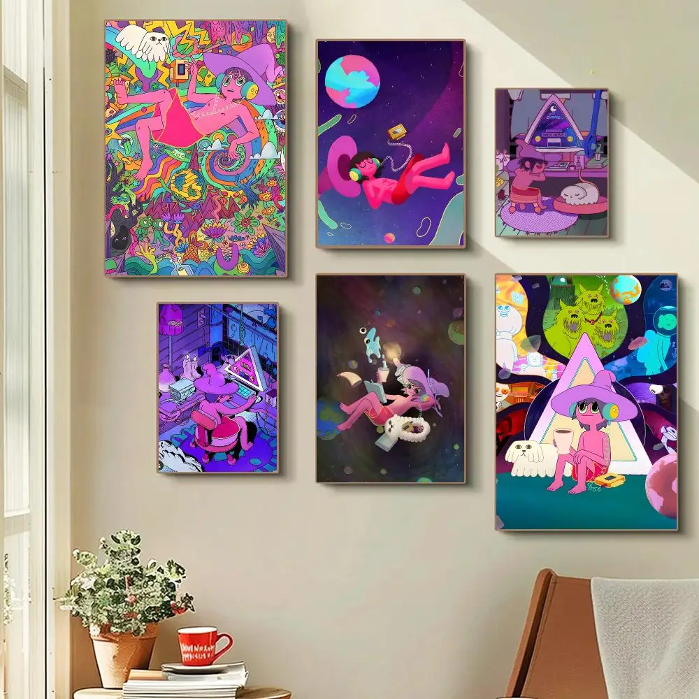 Cartoon T-the Midnight Gospel Poster Self-adhesive Advanced Aesthetic Printing Paper Wall Art For Living Room Home Decor